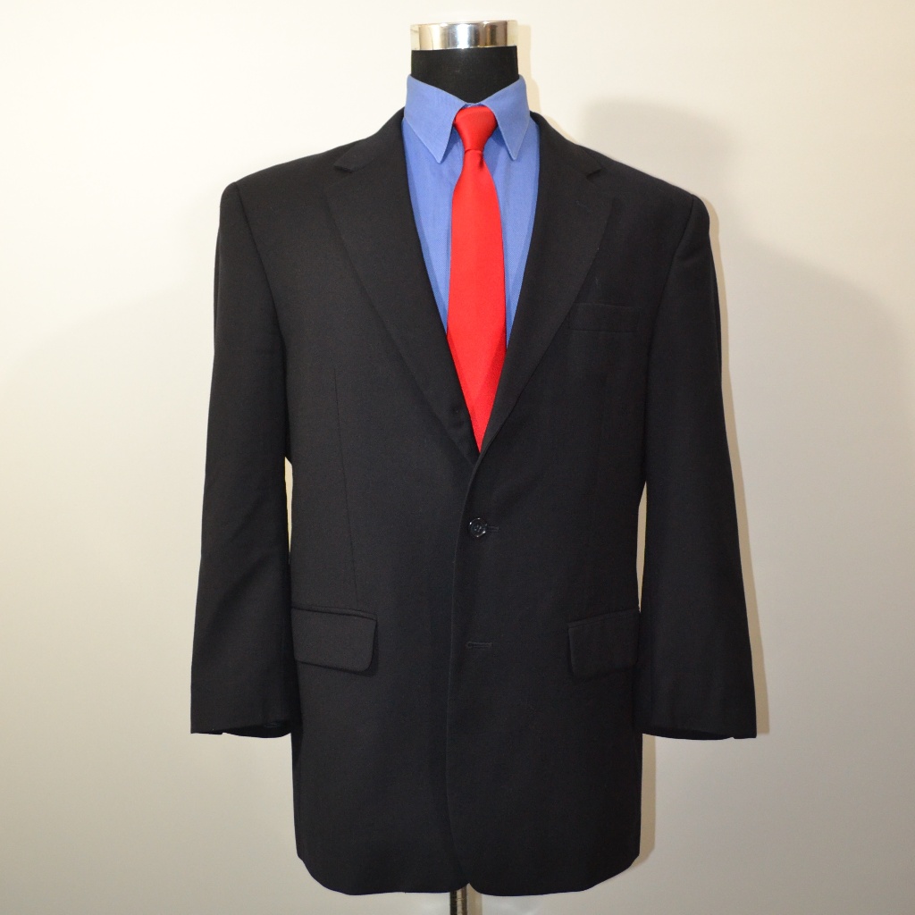 Jos A Bank 43r Sport Coat Blazer Suit Jacket Navy